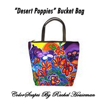 Rachel Houseman, Designer, Purse, Bucket Bag, ColorScapes, Cactus, Southwest