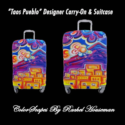 Rachel Houseman, Designer Luggage, Carry-on, Suitcase, Southwestern, Colorful