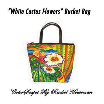 Rachel Houseman, Designer, Purse, Bucket Bag, ColorScapes, Cactus, Southwest