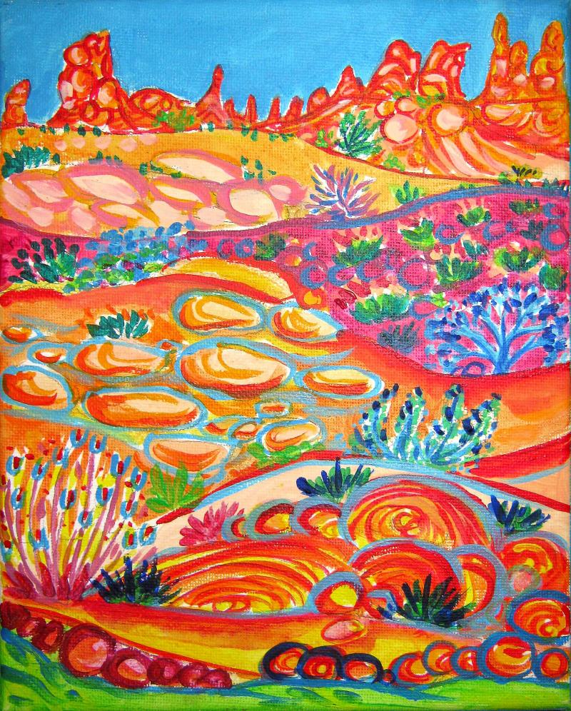 Rachel Houseman, Moab, ColorScapes, Santa Fe Artist, Eye on the Mountain