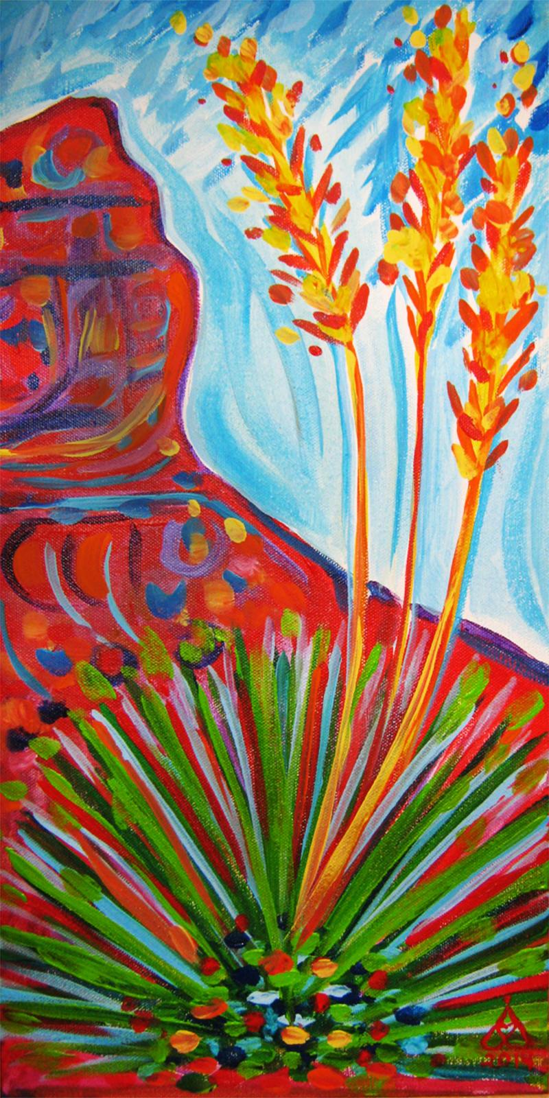 Rachel Houseman, Colorful Yucca, Santa Fe Artist, ColorScapes