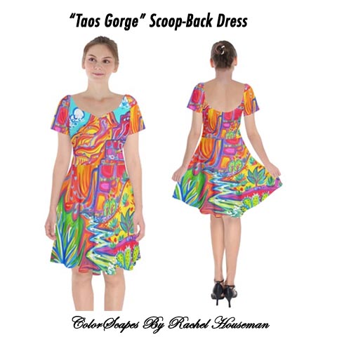 Scoop Back Dress, Bardot Dress, Full Skirt, Dress, ColorScapes Fashions, Fashion